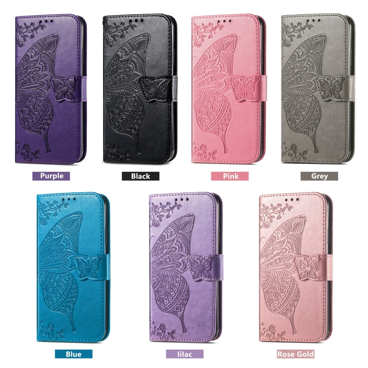 Butterfly Love Flower Embossed Leather Phone Case, For Xiaomi 15, For Xiaomi Redmi Note 14 5G, For Xiaomi Redmi Note 14 Pro+ 5G, For Xiaomi Redmi Note 14 Pro 5G, For Xiaomi Redmi 13 4G, For Xiaomi Redmi Turbo 3 5G
