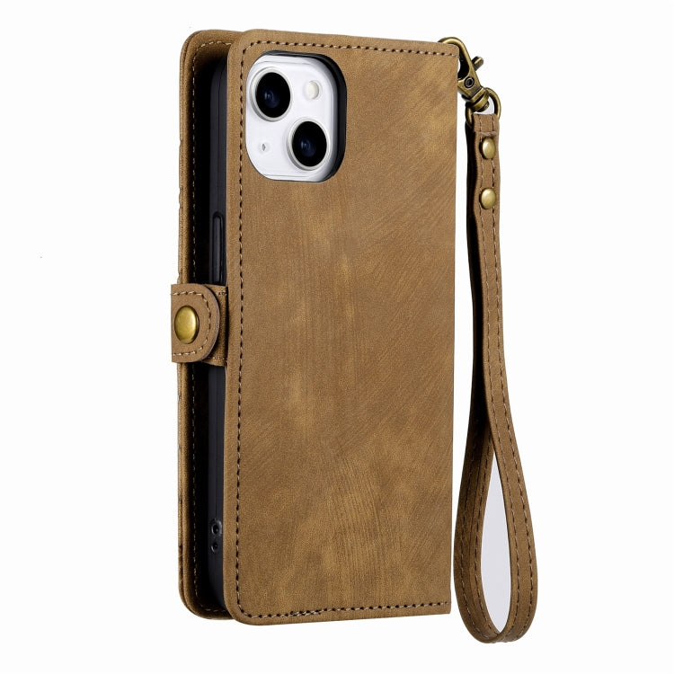 Geometric Zipper Wallet Side Buckle Leather Phone Case, For iPhone 11, For iPhone 11 Pro, For iPhone XR, For iPhone XS Max, For iPhone 7 Plus / 8 Plus, For iPhone 6 Plus / 6s Plus, For iPhone 6 / 6s