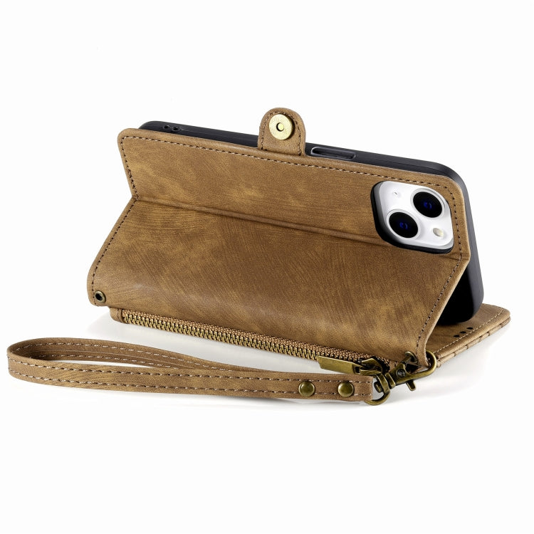 Geometric Zipper Wallet Side Buckle Leather Phone Case, For iPhone 11, For iPhone 11 Pro, For iPhone XR, For iPhone XS Max, For iPhone 7 Plus / 8 Plus, For iPhone 6 Plus / 6s Plus, For iPhone 6 / 6s