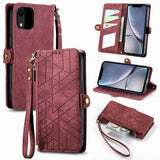 Geometric Zipper Wallet Side Buckle Leather Phone Case, For iPhone 11, For iPhone 11 Pro, For iPhone XR, For iPhone XS Max, For iPhone 7 Plus / 8 Plus, For iPhone 6 Plus / 6s Plus, For iPhone 6 / 6s