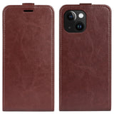 R64 Texture Single Vertical Flip Leather Phone Case, For iPhone 15