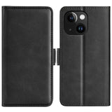 Dual-side Magnetic Buckle Horizontal Flip Leather Phone Case, For iPhone 15 Pro Max, For iPhone 15 Pro, For iPhone 15 Plus, For iPhone 15