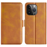 Dual-side Magnetic Buckle Horizontal Flip Leather Phone Case, For iPhone 15 Pro Max, For iPhone 15 Pro, For iPhone 15 Plus, For iPhone 15