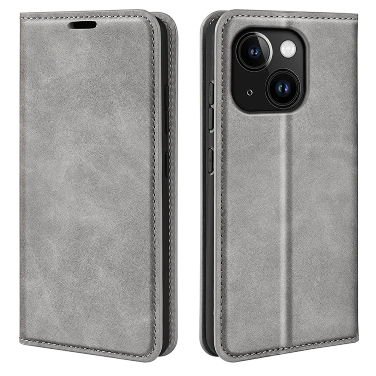 Retro-skin Magnetic Suction Leather Phone Case, For iPhone 15 Pro Max, For iPhone 15 Pro, For iPhone 15 Plus, For iPhone 15