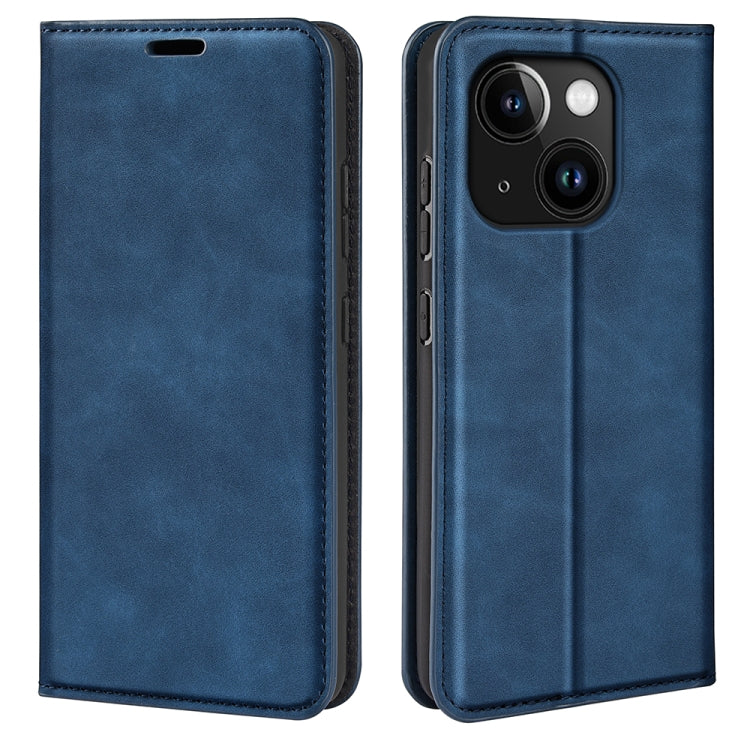 Retro-skin Magnetic Suction Leather Phone Case, For iPhone 15 Pro Max, For iPhone 15 Pro, For iPhone 15 Plus, For iPhone 15