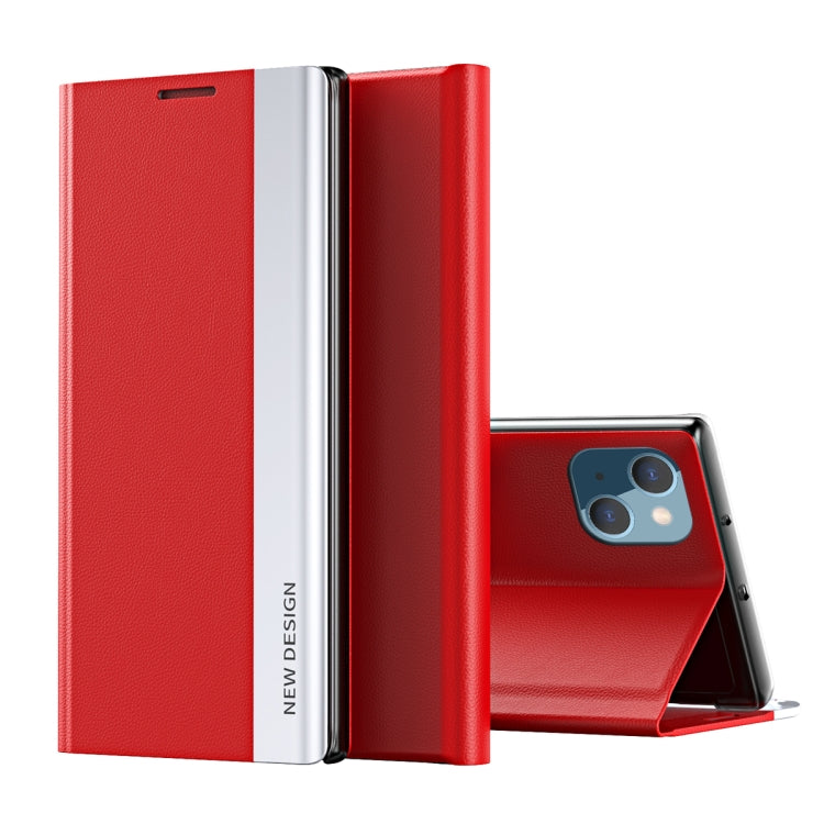 Side Electroplated Adsorption Leather Phone Case, For iPhone 15