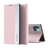 Side Electroplated Adsorption Leather Phone Case, For iPhone 16 Pro, For iPhone 16 Plus, For iPhone 16, For iPhone 15 Pro Max, For iPhone 15 Pro, For iPhone 15 Plus