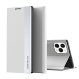 Side Electroplated Adsorption Leather Phone Case, For iPhone 17e / 16e, For iPhone 17 Pro Max, For iPhone 17 Pro, For iPhone 17, For iPhone Air, For iPhone 16 Pro Max