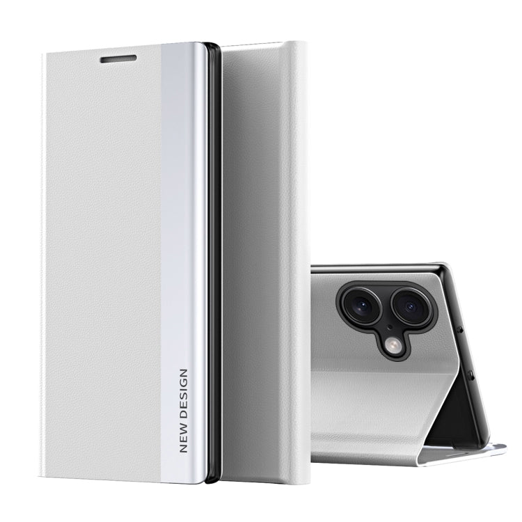 Side Electroplated Adsorption Leather Phone Case, For iPhone 16 Pro, For iPhone 16 Plus, For iPhone 16, For iPhone 15 Pro Max, For iPhone 15 Pro, For iPhone 15 Plus