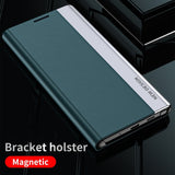 Side Electroplated Adsorption Leather Phone Case, For iPhone 15