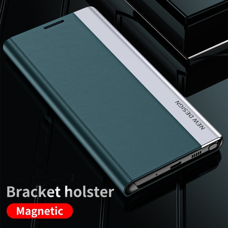 Side Electroplated Adsorption Leather Phone Case, For iPhone 15