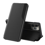 Side Display Flip Leather Phone Case, For iPhone 17e / 16e, For iPhone 17 Pro Max, For iPhone 17 Pro, For iPhone 17, For iPhone Air, For iPhone 16 Pro Max, For iPhone 16 Pro, For iPhone 16 Plus