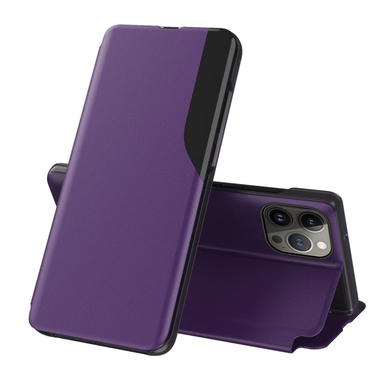 Side Display Flip Leather Phone Case, For iPhone 17e / 16e, For iPhone 17 Pro Max, For iPhone 17 Pro, For iPhone 17, For iPhone Air, For iPhone 16 Pro Max, For iPhone 16 Pro, For iPhone 16 Plus
