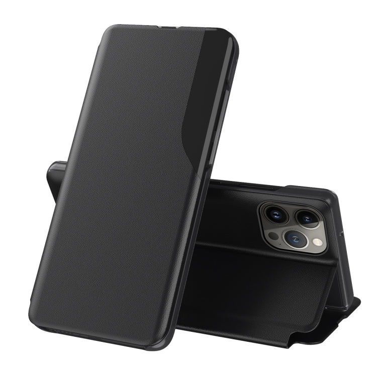 Side Display Flip Leather Phone Case, For iPhone 17e / 16e, For iPhone 17 Pro Max, For iPhone 17 Pro, For iPhone 17, For iPhone Air, For iPhone 16 Pro Max, For iPhone 16 Pro, For iPhone 16 Plus