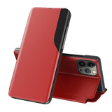 Side Display Flip Leather Phone Case, For iPhone 17e / 16e, For iPhone 17 Pro Max, For iPhone 17 Pro, For iPhone 17, For iPhone Air, For iPhone 16 Pro Max, For iPhone 16 Pro, For iPhone 16 Plus