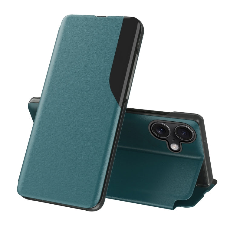 Side Display Flip Leather Phone Case, For iPhone 17e / 16e, For iPhone 17 Pro Max, For iPhone 17 Pro, For iPhone 17, For iPhone Air, For iPhone 16 Pro Max, For iPhone 16 Pro, For iPhone 16 Plus
