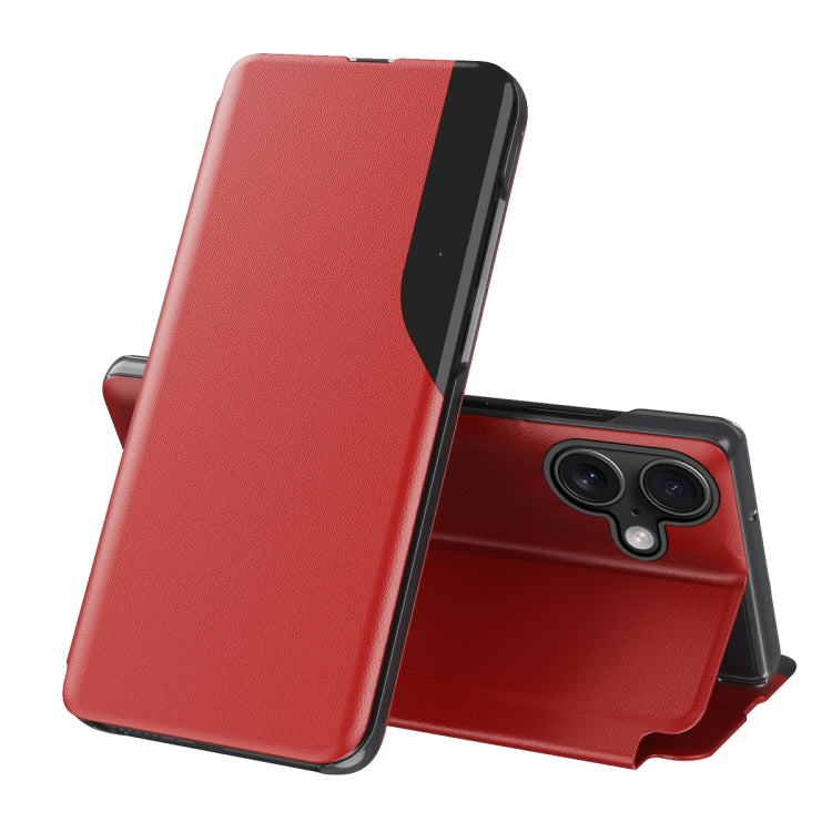 Side Display Flip Leather Phone Case, For iPhone 17e / 16e, For iPhone 17 Pro Max, For iPhone 17 Pro, For iPhone 17, For iPhone Air, For iPhone 16 Pro Max, For iPhone 16 Pro, For iPhone 16 Plus