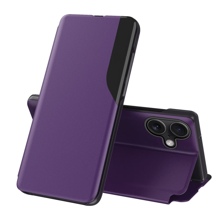 Side Display Flip Leather Phone Case, For iPhone 16, For iPhone 15 Pro Max, For iPhone 15 Pro, For iPhone 15 Plus, For iPhone 15