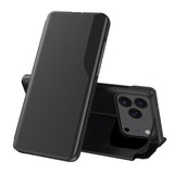 Side Display Flip Leather Phone Case, For iPhone 17e / 16e, For iPhone 17 Pro Max, For iPhone 17 Pro, For iPhone 17, For iPhone Air, For iPhone 16 Pro Max, For iPhone 16 Pro, For iPhone 16 Plus