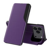 Side Display Flip Leather Phone Case, For iPhone 17e / 16e, For iPhone 17 Pro Max, For iPhone 17 Pro, For iPhone 17, For iPhone Air, For iPhone 16 Pro Max, For iPhone 16 Pro, For iPhone 16 Plus