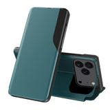 Side Display Flip Leather Phone Case, For iPhone 17e / 16e, For iPhone 17 Pro Max, For iPhone 17 Pro, For iPhone 17, For iPhone Air, For iPhone 16 Pro Max, For iPhone 16 Pro, For iPhone 16 Plus