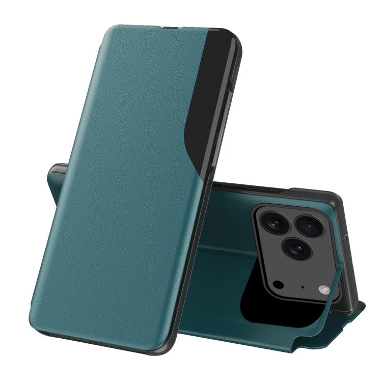 Side Display Flip Leather Phone Case, For iPhone 17e / 16e, For iPhone 17 Pro Max, For iPhone 17 Pro, For iPhone 17, For iPhone Air, For iPhone 16 Pro Max, For iPhone 16 Pro, For iPhone 16 Plus