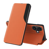 Side Display Flip Leather Phone Case, For iPhone 17e / 16e, For iPhone 17 Pro Max, For iPhone 17 Pro, For iPhone 17, For iPhone Air, For iPhone 16 Pro Max, For iPhone 16 Pro, For iPhone 16 Plus