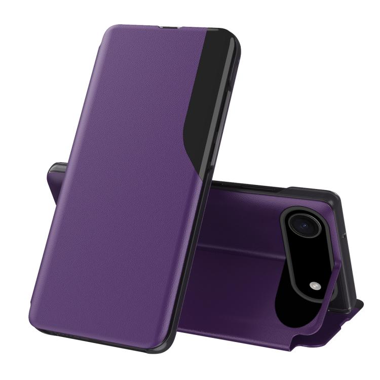 Side Display Flip Leather Phone Case, For iPhone 17e / 16e, For iPhone 17 Pro Max, For iPhone 17 Pro, For iPhone 17, For iPhone Air, For iPhone 16 Pro Max, For iPhone 16 Pro, For iPhone 16 Plus
