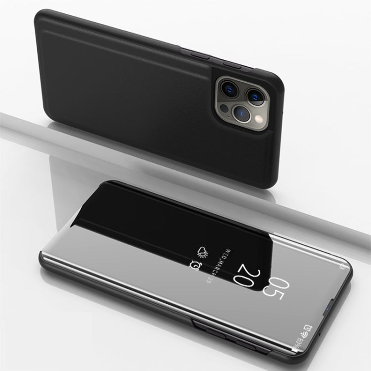 Plated Mirror Horizontal Flip Leather Phone Case with Holder, For iPhone 16 Pro, For iPhone 16 Plus, For iPhone 16, For iPhone 15 Pro Max, For iPhone 15 Pro, For iPhone 15 Plus