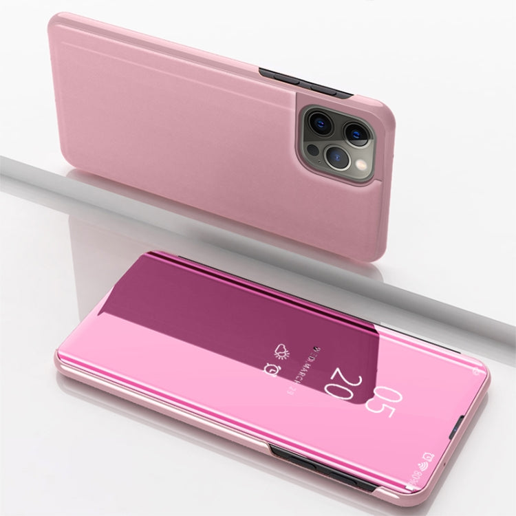 Plated Mirror Horizontal Flip Leather Phone Case with Holder, For iPhone 16 Pro, For iPhone 16 Plus, For iPhone 16, For iPhone 15 Pro Max, For iPhone 15 Pro, For iPhone 15 Plus