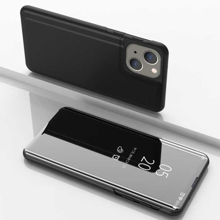Plated Mirror Horizontal Flip Leather Phone Case with Holder, For iPhone 16 Pro, For iPhone 16 Plus, For iPhone 16, For iPhone 15 Pro Max, For iPhone 15 Pro, For iPhone 15 Plus
