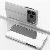 Plated Mirror Horizontal Flip Leather Phone Case with Holder, For iPhone 17e / 16e, For iPhone 17 Pro Max, For iPhone 17 Pro, For iPhone 17, For iPhone Air, For iPhone 16 Pro Max