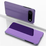 Plated Mirror Horizontal Flip Leather Phone Case with Holder, For iPhone 17e / 16e, For iPhone 17 Pro Max, For iPhone 17 Pro, For iPhone 17, For iPhone Air, For iPhone 16 Pro Max