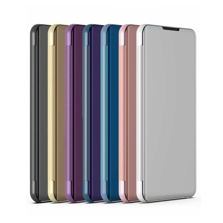 Plated Mirror Horizontal Flip Leather Phone Case with Holder, For iPhone 16 Pro, For iPhone 16 Plus, For iPhone 16, For iPhone 15 Pro Max, For iPhone 15 Pro, For iPhone 15 Plus