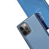 Plated Mirror Horizontal Flip Leather Phone Case with Holder, For iPhone 17e / 16e, For iPhone 17 Pro Max, For iPhone 17 Pro, For iPhone 17, For iPhone Air, For iPhone 16 Pro Max