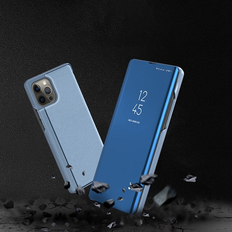 Plated Mirror Horizontal Flip Leather Phone Case with Holder, For iPhone 17e / 16e, For iPhone 17 Pro Max, For iPhone 17 Pro, For iPhone 17, For iPhone Air, For iPhone 16 Pro Max