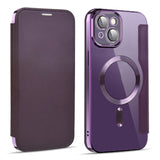 Shield MagSafe RFID Anti-theft Leather Phone Case, For iPhone 15 Pro, For iPhone 15 Plus, For iPhone 15