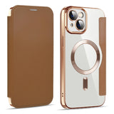 Shield MagSafe RFID Anti-theft Leather Phone Case, For iPhone 15 Pro, For iPhone 15 Plus, For iPhone 15, For iPhone 17e / 16e
