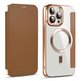 Shield MagSafe RFID Anti-theft Leather Phone Case, For iPhone 15 Pro, For iPhone 15 Plus, For iPhone 15, For iPhone 17e / 16e