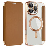 Shield MagSafe RFID Anti-theft Leather Phone Case, For iPhone 16 Pro Max, For iPhone 16 Pro, For iPhone 16 Plus, For iPhone 16, For iPhone 15 Pro Max