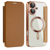 Shield MagSafe RFID Anti-theft Leather Phone Case, For iPhone 16 Pro Max, For iPhone 16 Pro, For iPhone 16 Plus, For iPhone 16, For iPhone 15 Pro Max