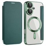 Shield MagSafe RFID Anti-theft Leather Phone Case, For iPhone 16 Pro Max, For iPhone 16 Pro, For iPhone 16 Plus, For iPhone 16, For iPhone 15 Pro Max