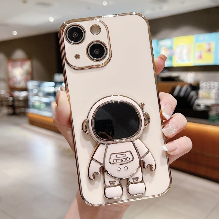 Electroplating Astronaut Holder Phone Case, For iPhone 16, For iPhone 15 Pro Max, For iPhone 15 Pro, For iPhone 15 Plus, For iPhone 15