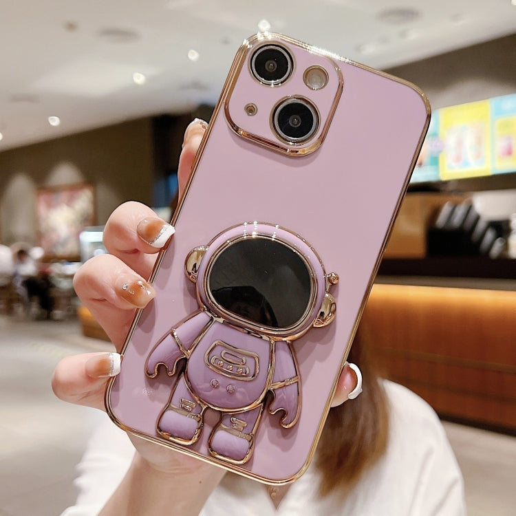 Electroplating Astronaut Holder Phone Case, For iPhone 16, For iPhone 15 Pro Max, For iPhone 15 Pro, For iPhone 15 Plus, For iPhone 15