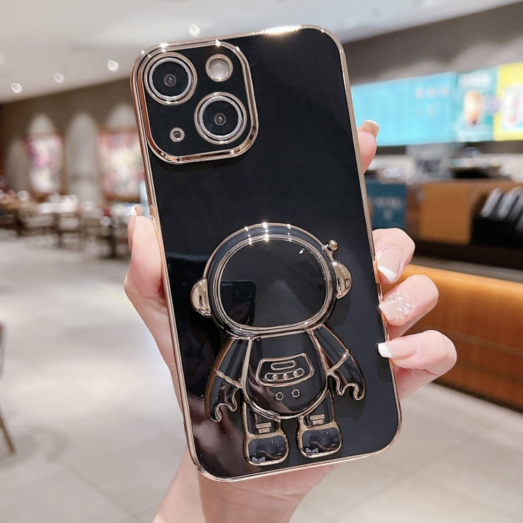 Electroplating Astronaut Holder Phone Case, For iPhone 16, For iPhone 15 Pro Max, For iPhone 15 Pro, For iPhone 15 Plus, For iPhone 15