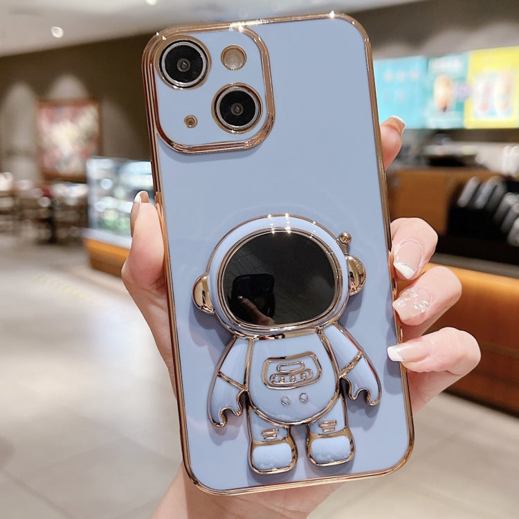 Electroplating Astronaut Holder Phone Case, For iPhone 16, For iPhone 15 Pro Max, For iPhone 15 Pro, For iPhone 15 Plus, For iPhone 15