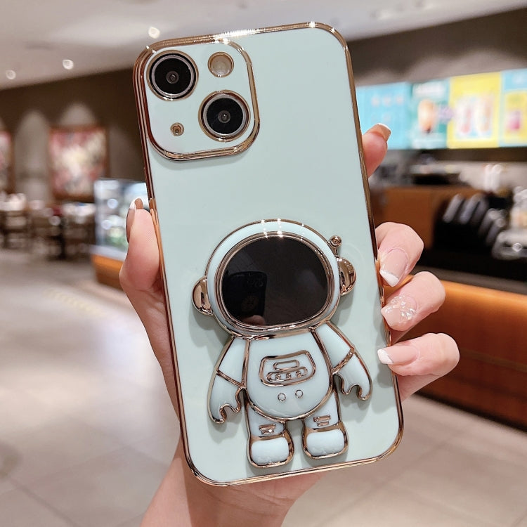 Electroplating Astronaut Holder Phone Case, For iPhone 16, For iPhone 15 Pro Max, For iPhone 15 Pro, For iPhone 15 Plus, For iPhone 15