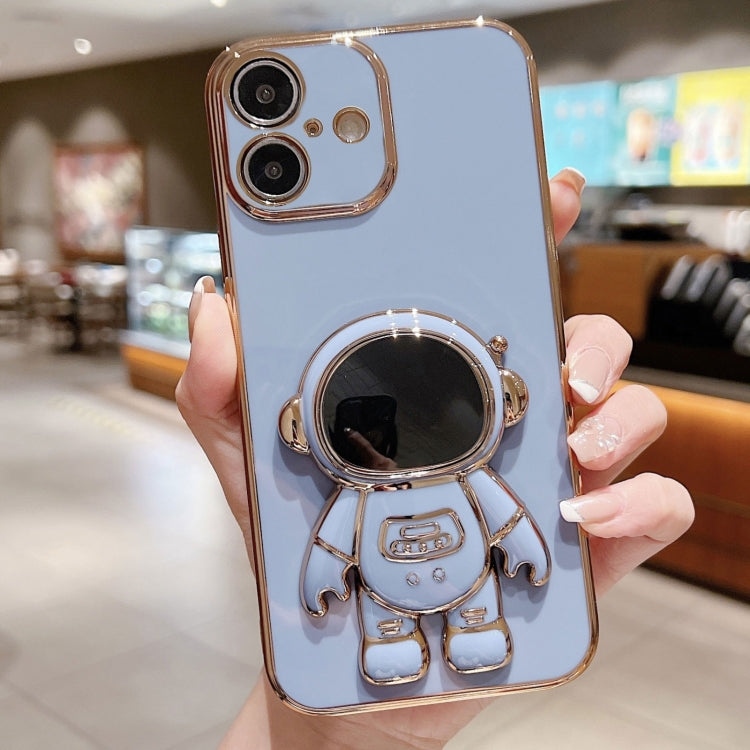 Electroplating Astronaut Holder Phone Case, For iPhone 16, For iPhone 15 Pro Max, For iPhone 15 Pro, For iPhone 15 Plus, For iPhone 15