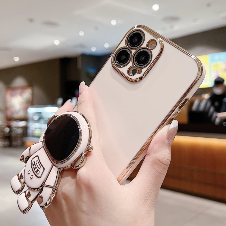 Electroplating Astronaut Holder Phone Case, For iPhone 16, For iPhone 15 Pro Max, For iPhone 15 Pro, For iPhone 15 Plus, For iPhone 15