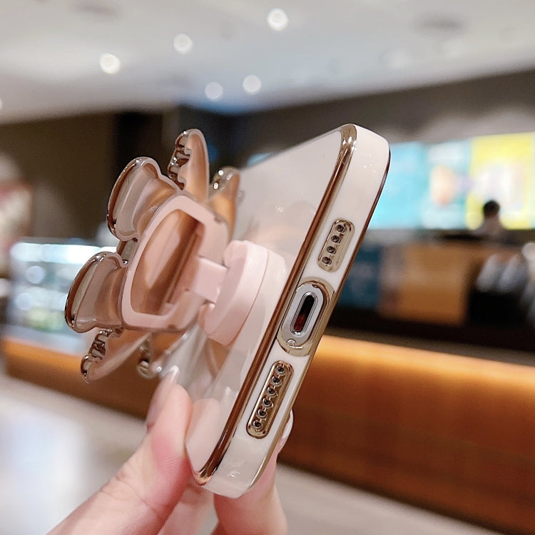 Electroplating Astronaut Holder Phone Case, For iPhone 16, For iPhone 15 Pro Max, For iPhone 15 Pro, For iPhone 15 Plus, For iPhone 15
